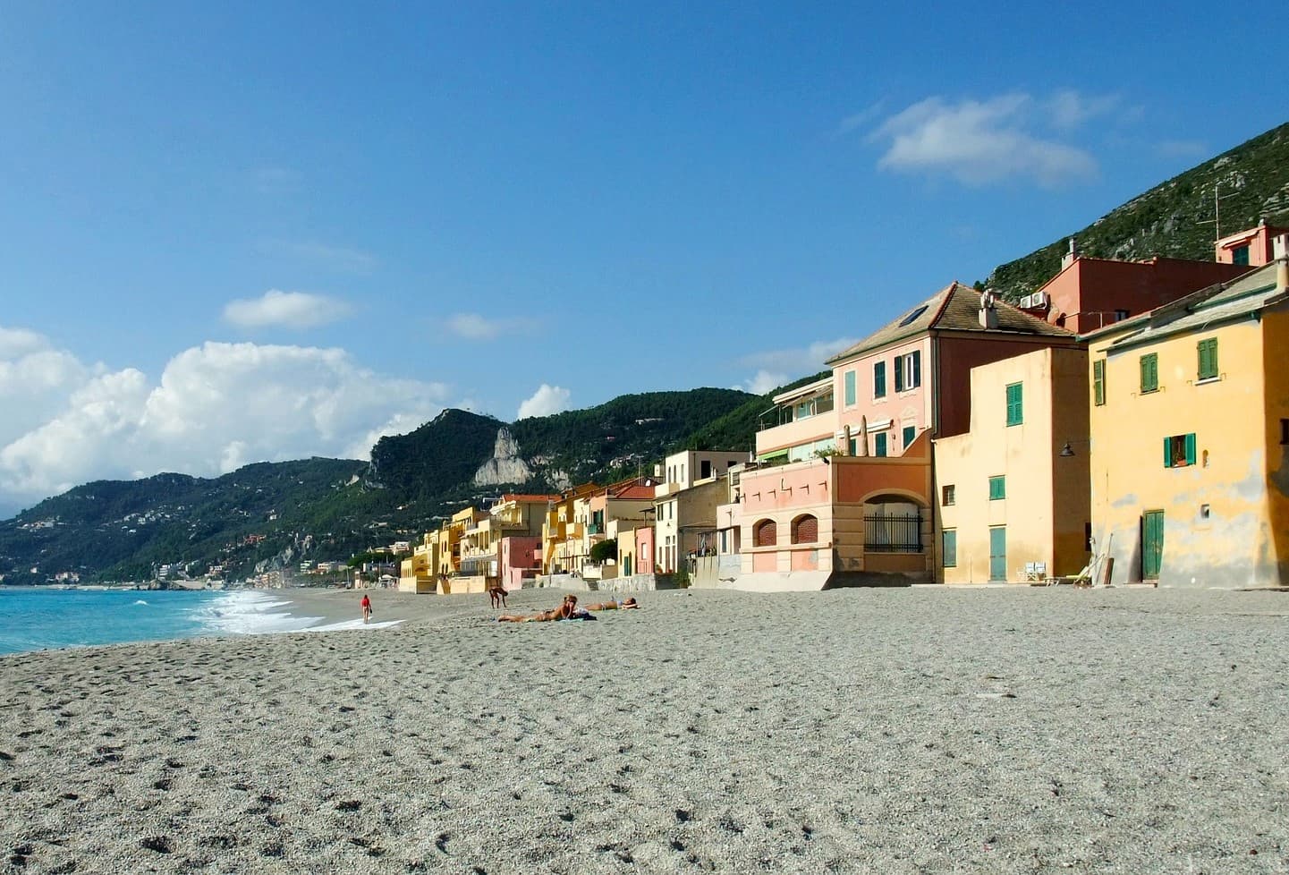 Varigotti, Italian Riviera Row of colorful houses by the beach in Varigotti, Italian Riviera