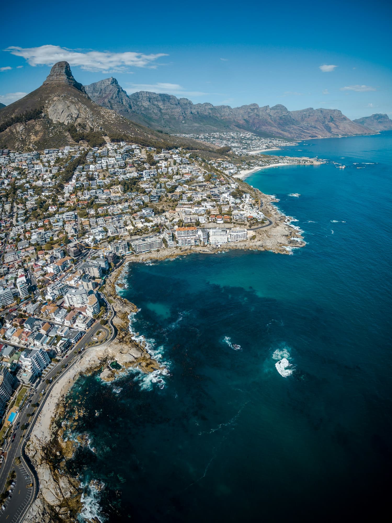 Aerial view of Cape Town's Atlantic Seaboard
