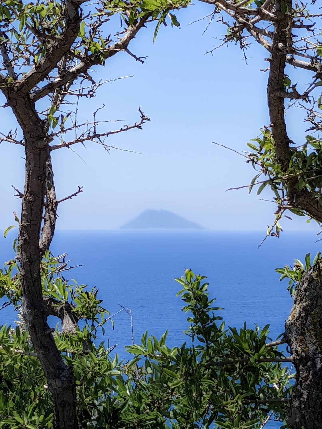 View of Stromboli Volcano from Capo Vaticano, Italy
