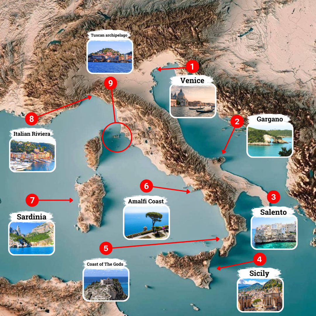9 MUSTVISIT Italian coastal destinations (with map)