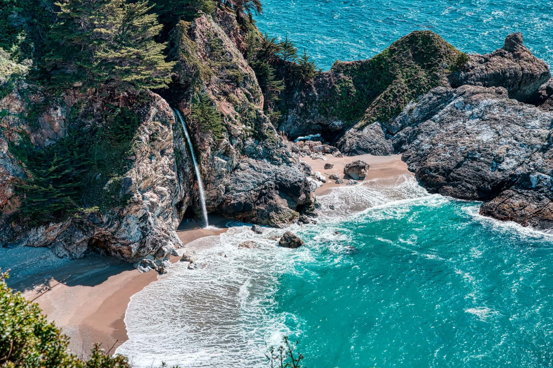 Photo of McWay Beach and McWay Falls in Big Sur, California