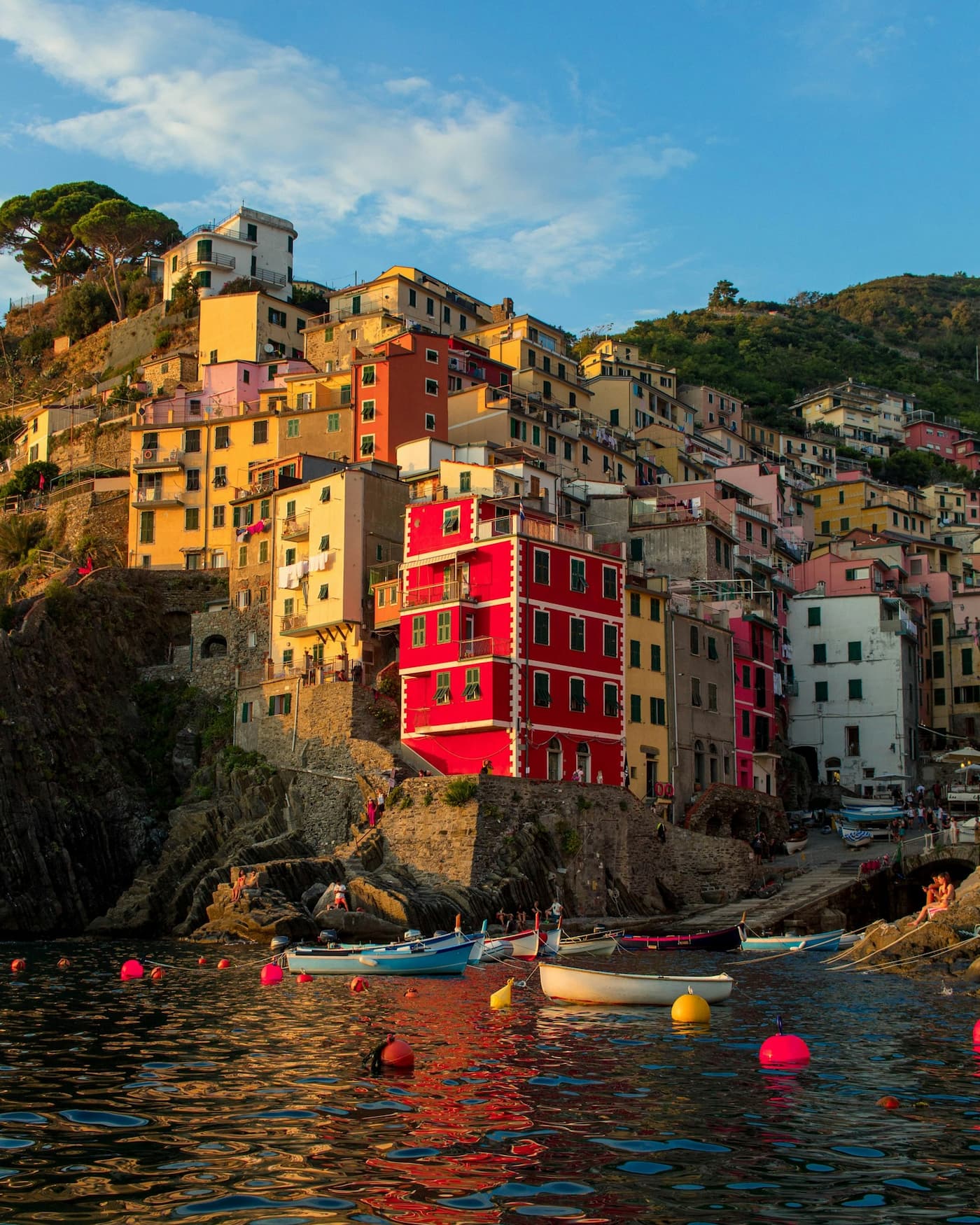 The best time to visit Cinque Terre Italy is during spring and autumn, specifically the months of April, May, September and October. View of Riomaggiore town, Cinque Terre