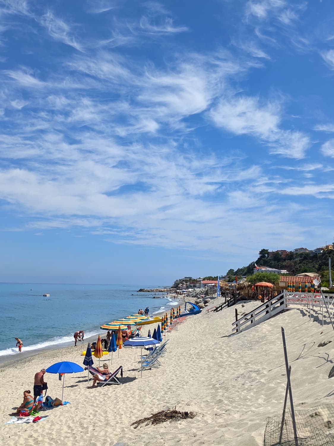 Sandy beach in Capo Vaticano, Italy