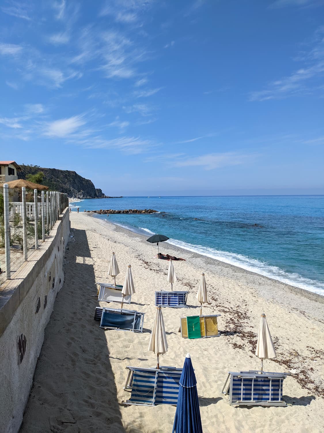 Sandy beach in Capo Vaticano, Italy