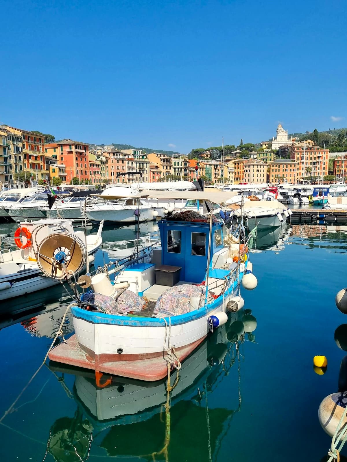 Santa Margherita Ligure is one of the best Italian Riviera towns The town of Santa Margherita Ligure in the background with the harbor in the foreground