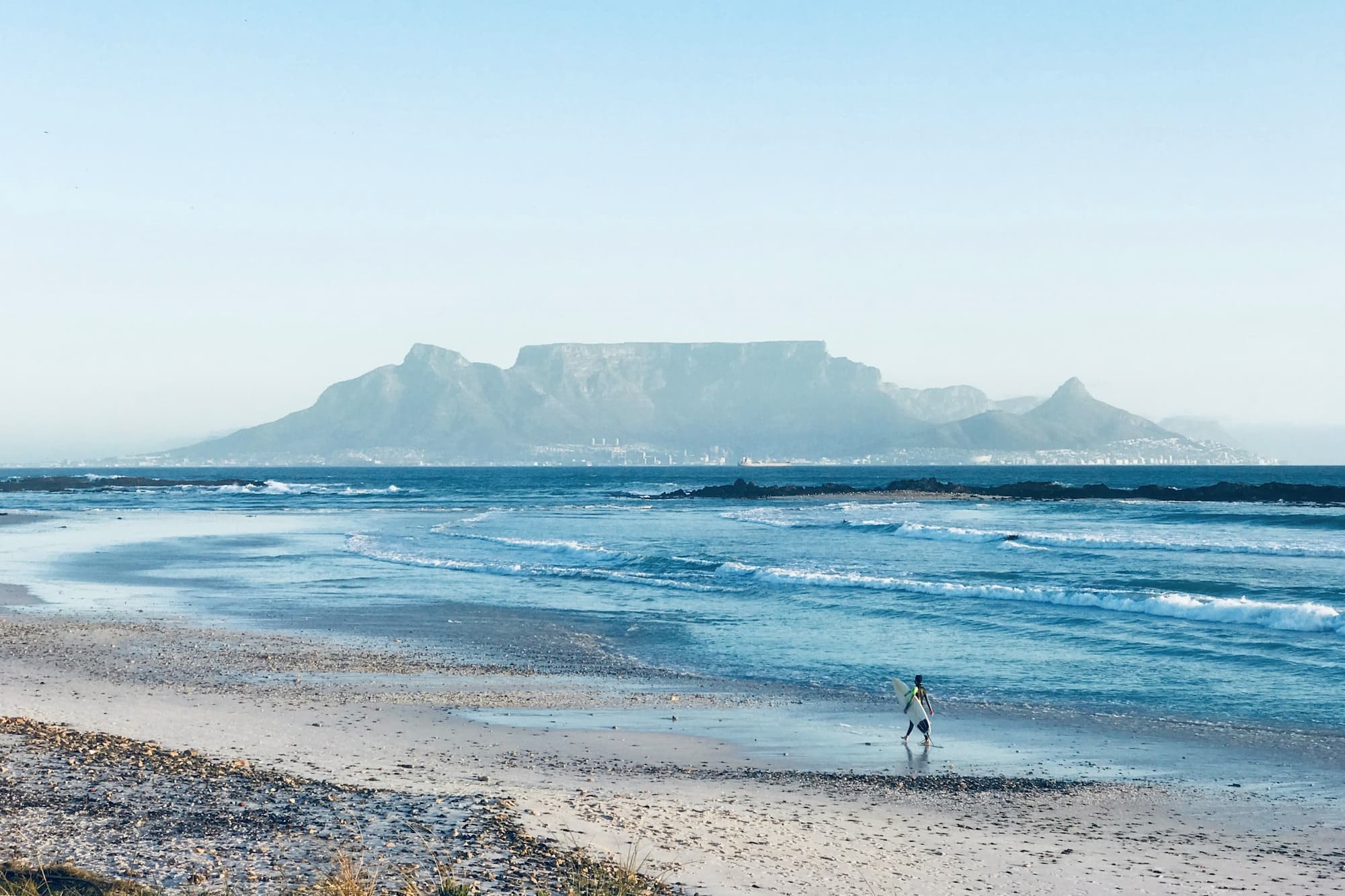 View of Table Mountain from Blouberg beach, Cape Town