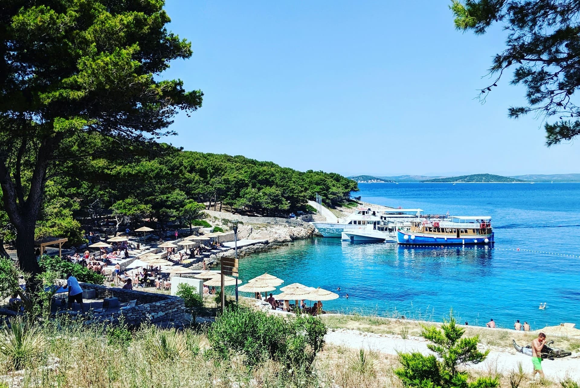 View of a beach on the Croatian island of Zlarin