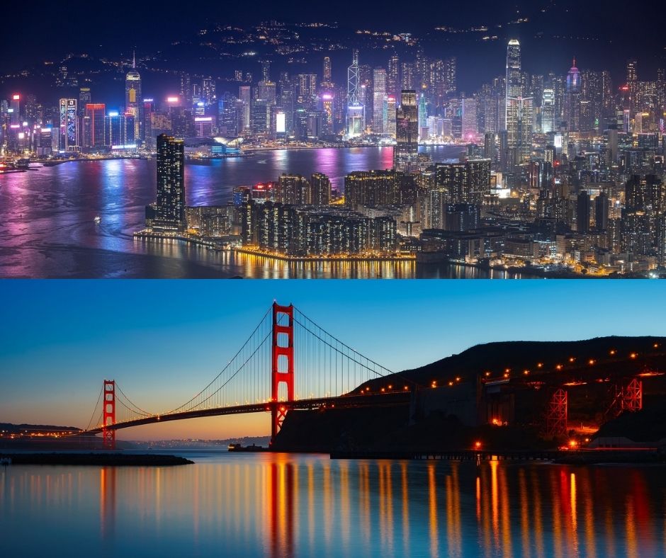 Top: Hong Kong
Bottom: San Francisco