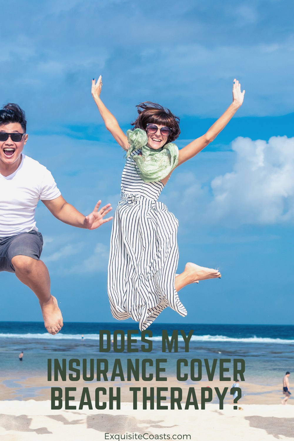 Happy people on beach