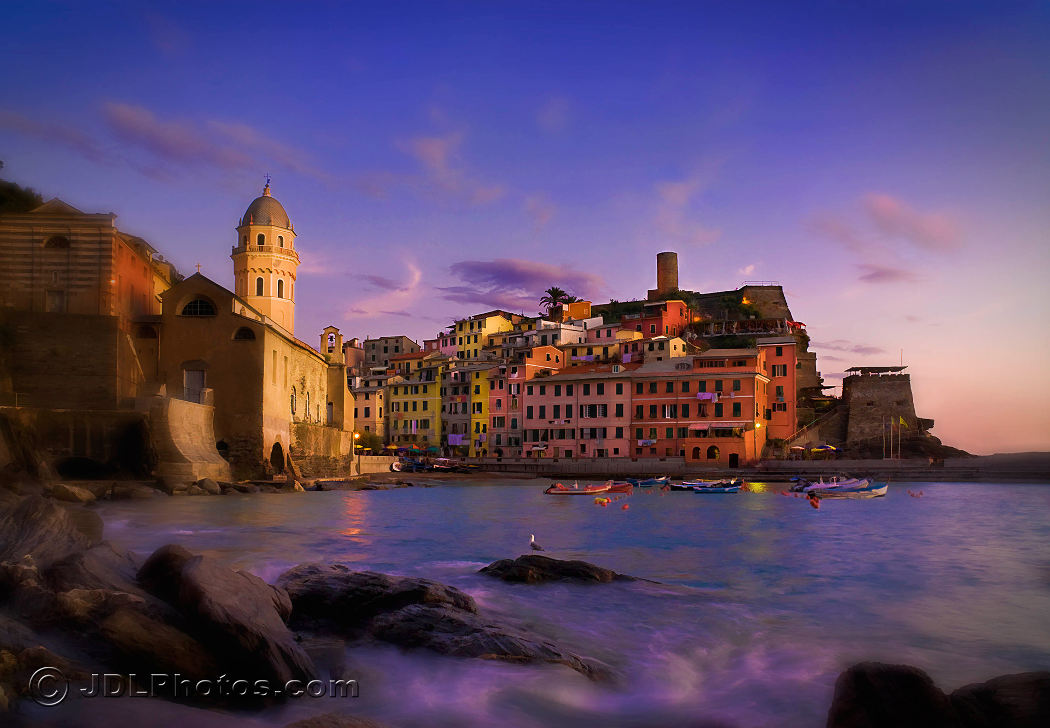 Sandwiched between seas of turquoise and hills of emerald green – medieval Vernazza is the Italy we've all dreamed about.