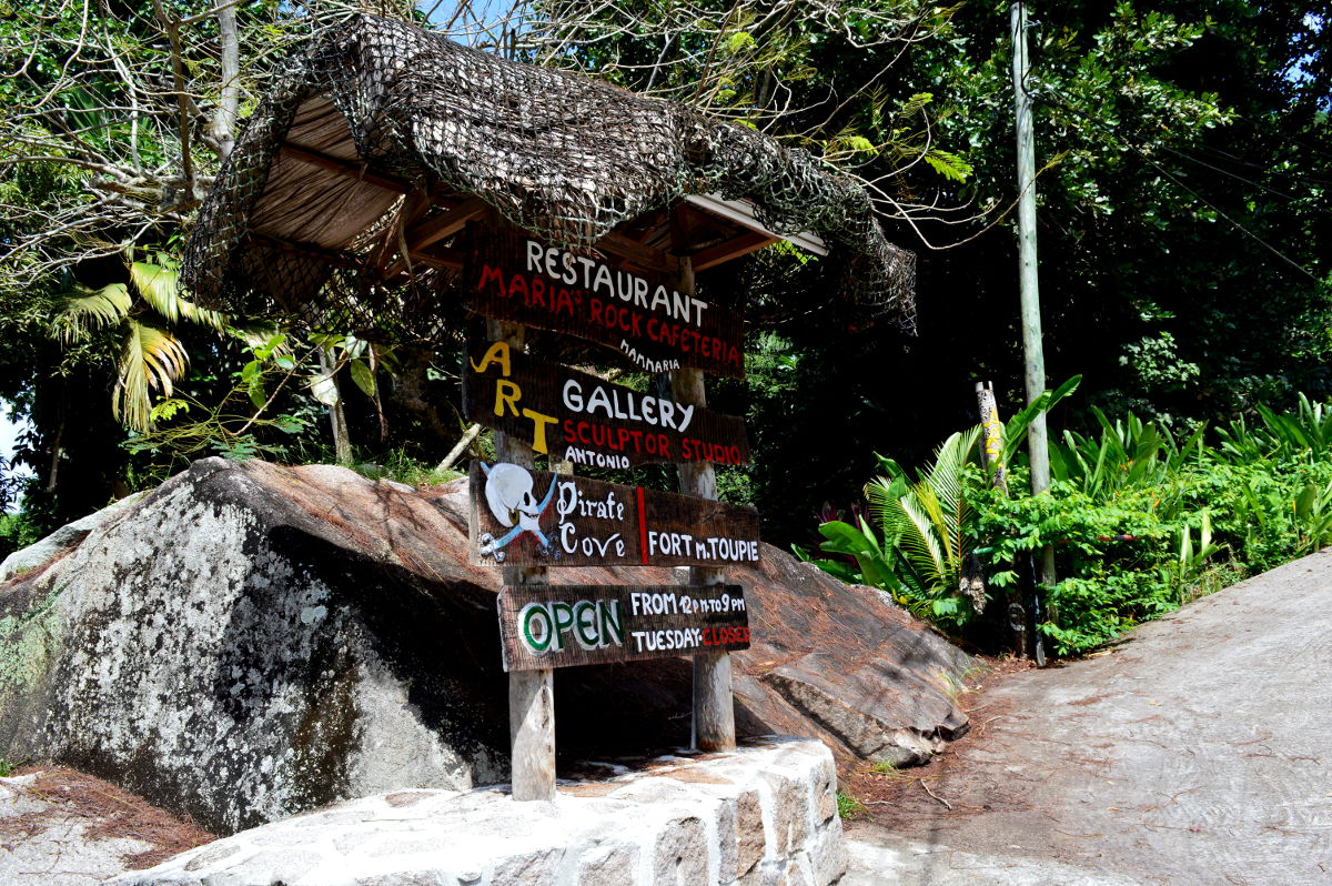Street sign in Seychelles